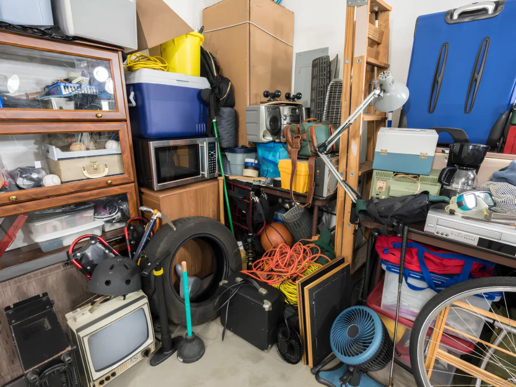 Image showing a cluttered home with excess junk buildup.